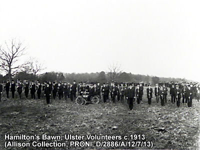 Hamiltonsbawn volunteers in 1913. Allison collection photo in PRONI, Crown copyright