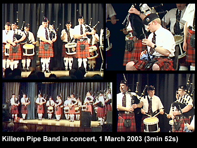 Photo of Killeen Pipe Band in 2003.