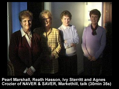 Photo of Pearl Marshall, Reath Hasson, Ivy Sterritt and Agnes Crozier of Naver and Saver in 2003.