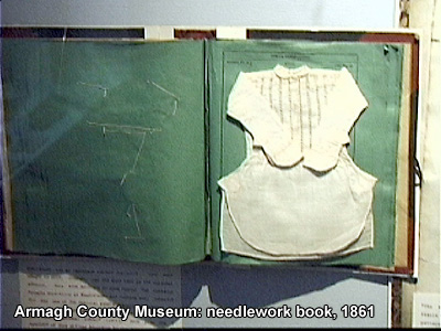 Needlework book in Armagh County Museum.
