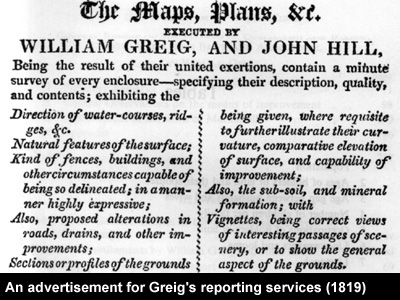 Greig's report of 1821.
