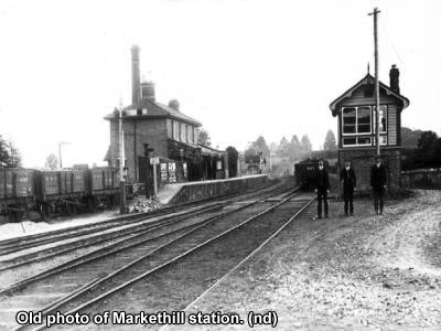 Early photo of Markethill railway station.
