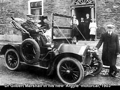 Dr Marshall and family in his car. Allison collection, PRONI, Crown copyright.