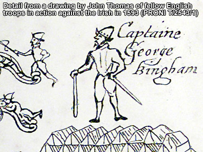 Battle illustration by John Thomas in 1593. Crown Copyright.