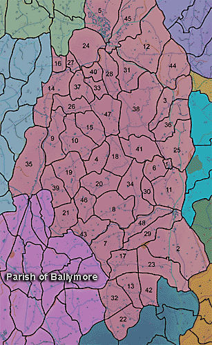Parish map with townlands