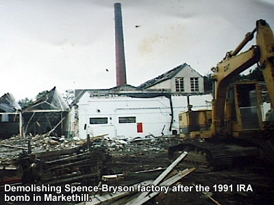The demolition of Spence Bryson factory in 1991.